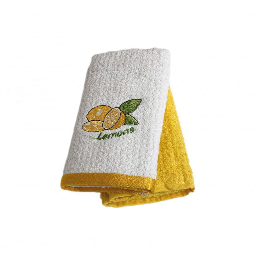 Кухонное полотенце Лимон цвет: белый, желтый (40х60 см - 2 шт), размер 40х60 см - 2 шт