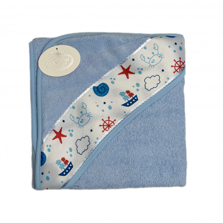 Детское полотенце Nadiya цвет: синий (90х90 см), размер 90х90 см