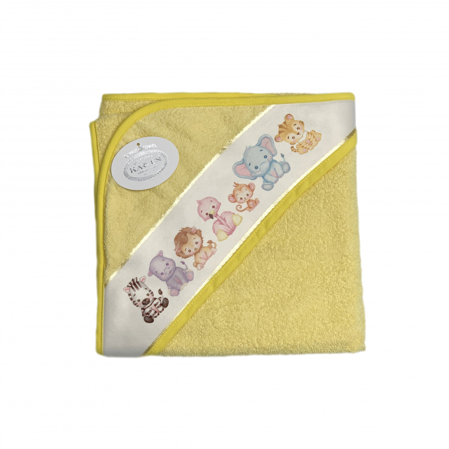 Детское полотенце Elman цвет: желтый (90х90 см), размер 90х90 см