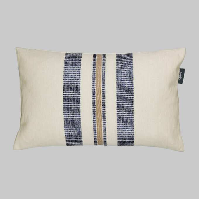 Декоративная подушка Femida цвет: синий, кремовый (35х55), размер 35х55