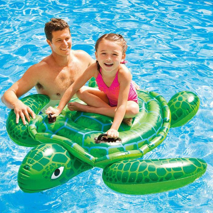 Игрушка для плавания надувная Черепаха (127х150 см), размер 127х150 см, цвет персиковый ine490756 Игрушка для плавания надувная Черепаха (127х150 см) - фото 1