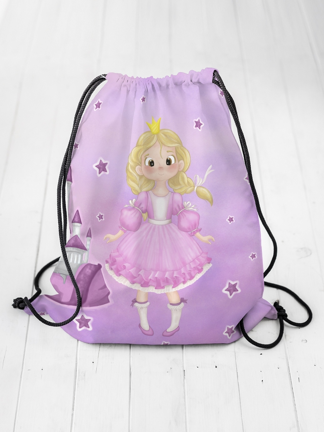 Детский рюкзак-мешок Принцесса (35х45 см), размер 35х45 см