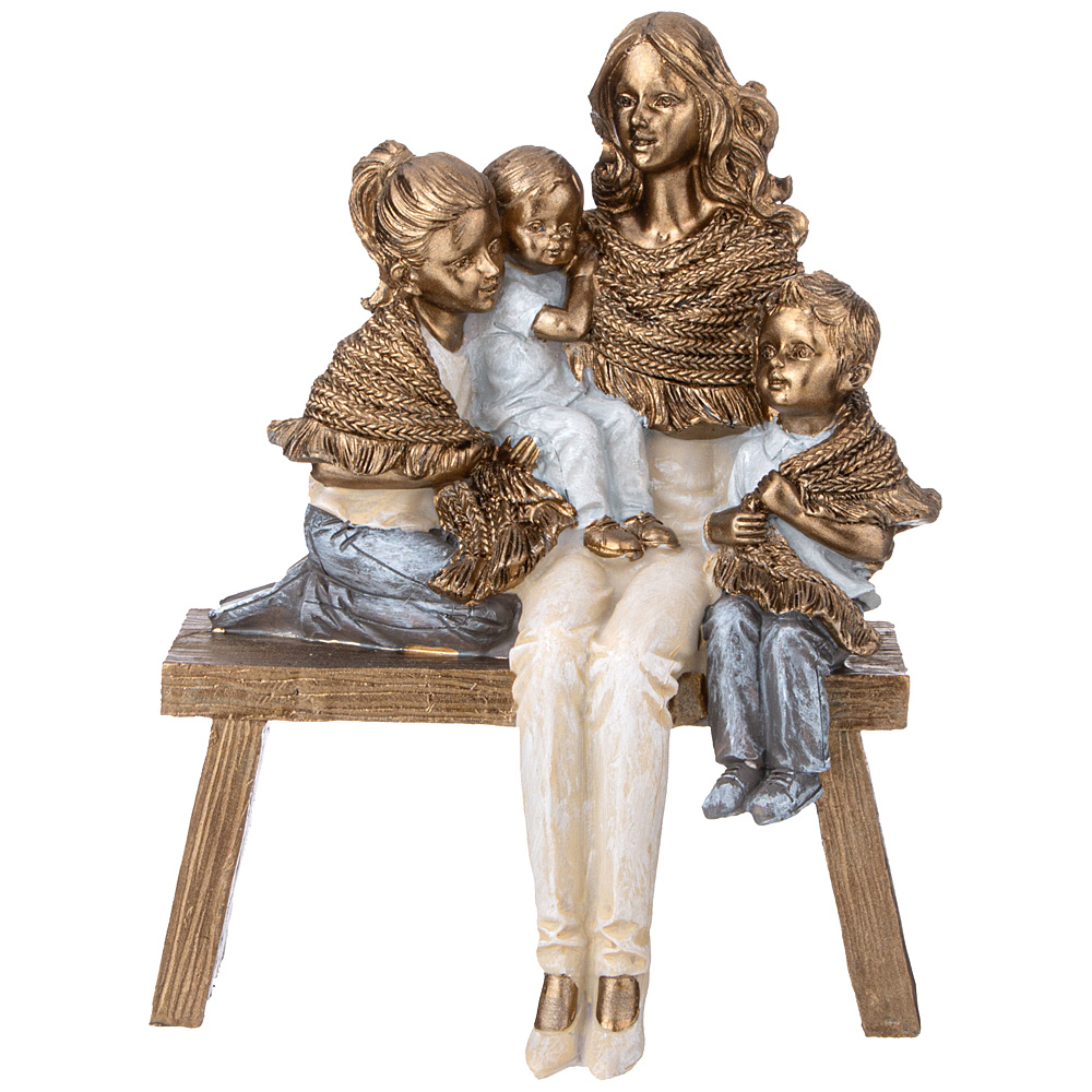 Статуэтка Мама с детьми (15х9х18 см), размер 15х9х18 см