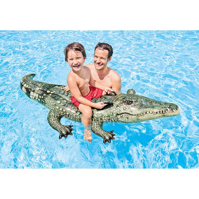 Игрушка для плавания надувная Аллигатор (86х170 см), размер 86х170 см, цвет персиковый ine490752 Игрушка для плавания надувная Аллигатор (86х170 см) - фото 1