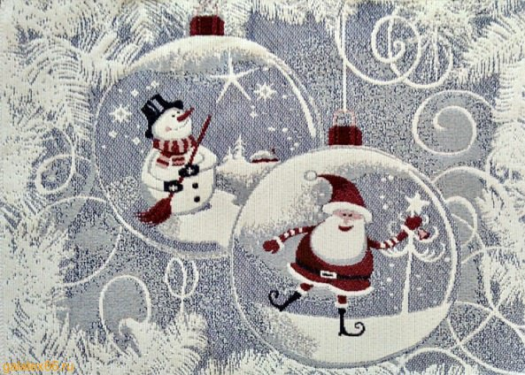 Салфетки Меланжевая сказка - Санта и снеговик (32х45 см), размер 32х45 см mtk765829 Салфетки Меланжевая сказка - Санта и снеговик (32х45 см) - фото 1