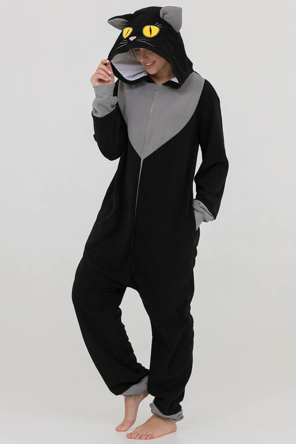Пижама кигуруми кот черный
