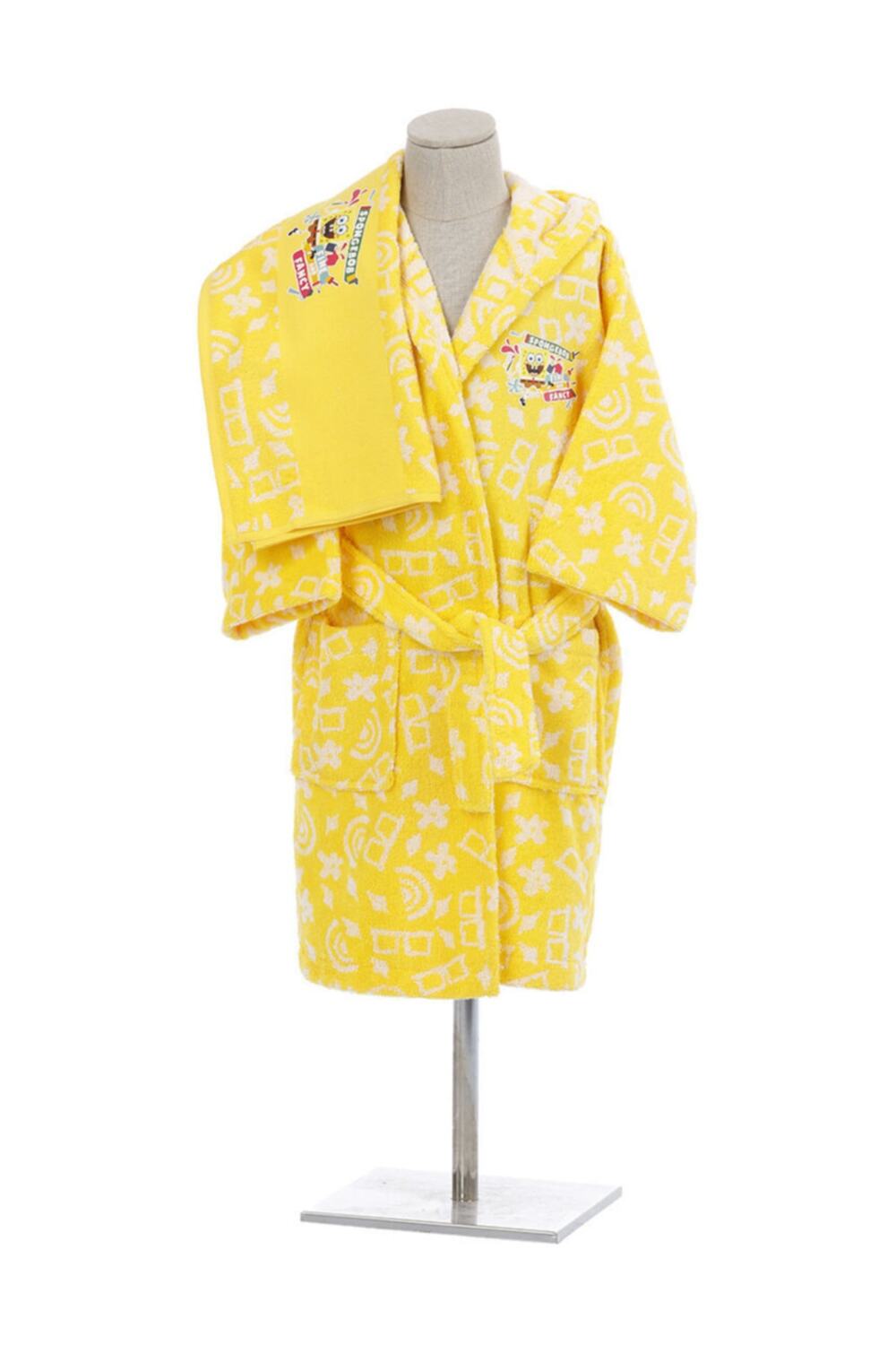 Детский банный халат Sponge Bob цвет: желтый (11-12 лет), размер 11-12 лет ozd773851 Детский банный халат Sponge Bob цвет: желтый (11-12 лет) - фото 1