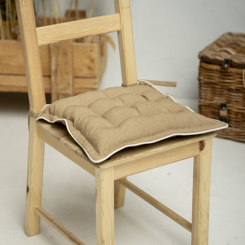 Подушка на стул Ибица цвет: горчичный (40х40), размер 40х40