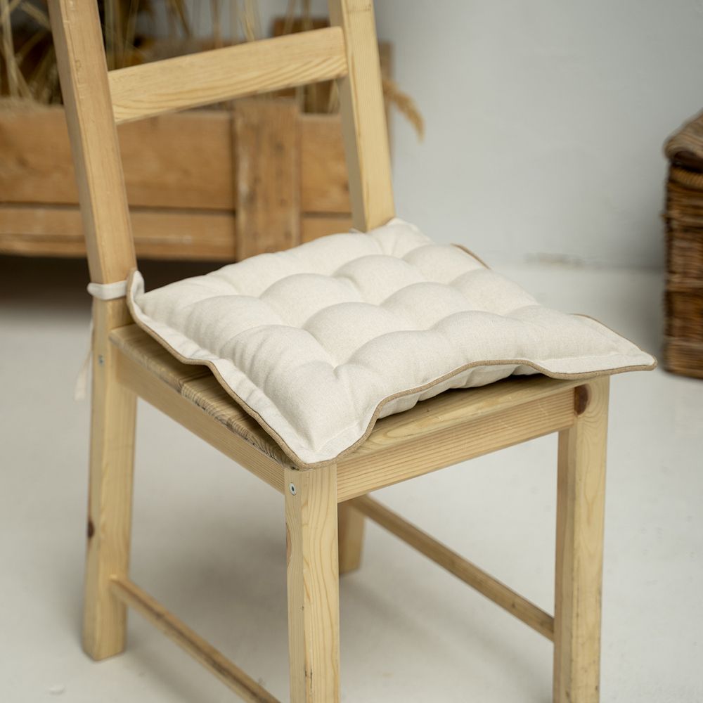 Подушка на стул Ибица цвет: кремовый (40х40), размер 40х40