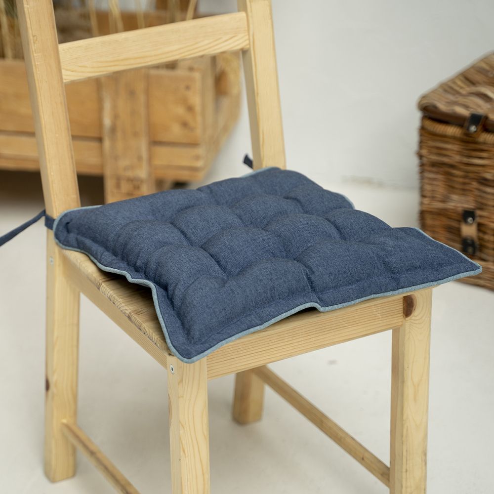 Подушка на стул Ибица цвет: синий (40х40), размер 40х40