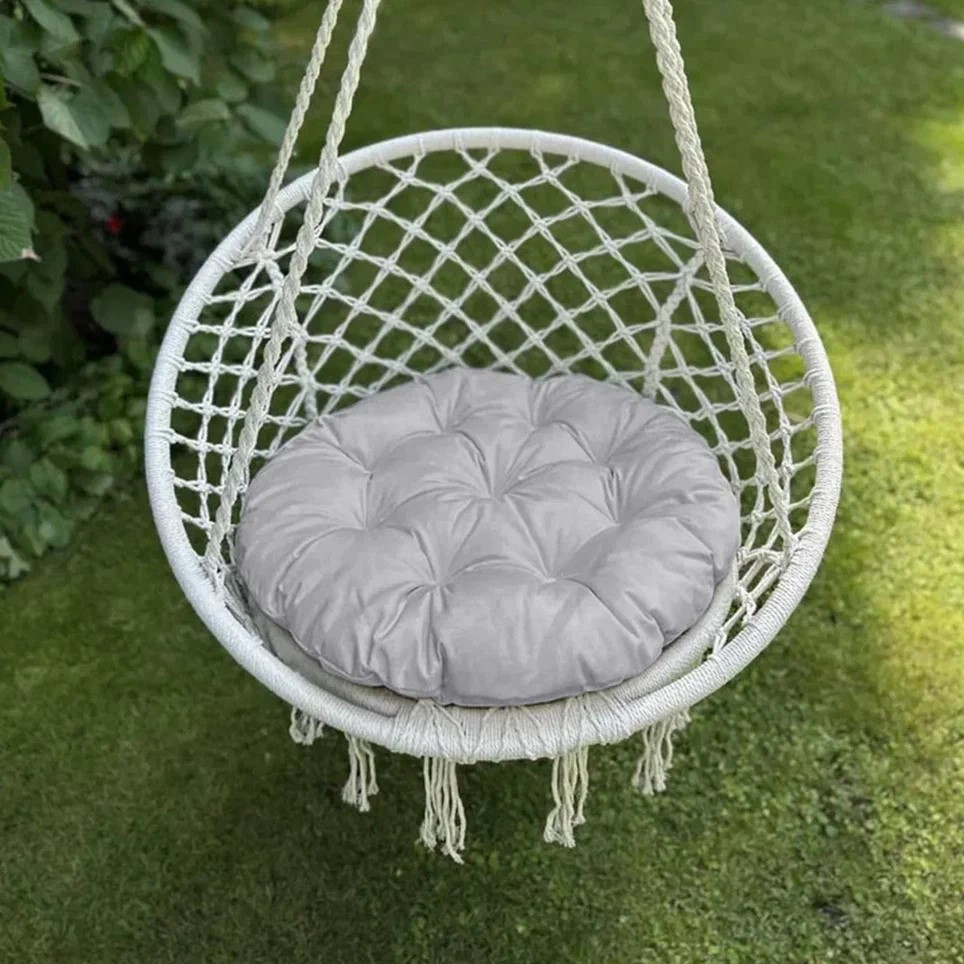 Подушка на стул Тина цвет: серебристый (круглая 60 (1 шт)), размер круглая 60 (1 шт)