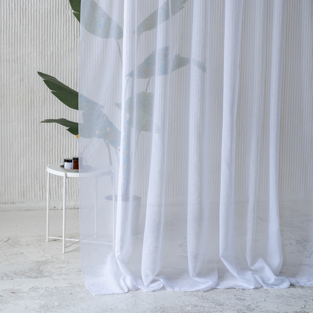 Классические шторы Гоа цвет: белый (300х300 см - 1 шт), размер 300х300 см - 1 шт