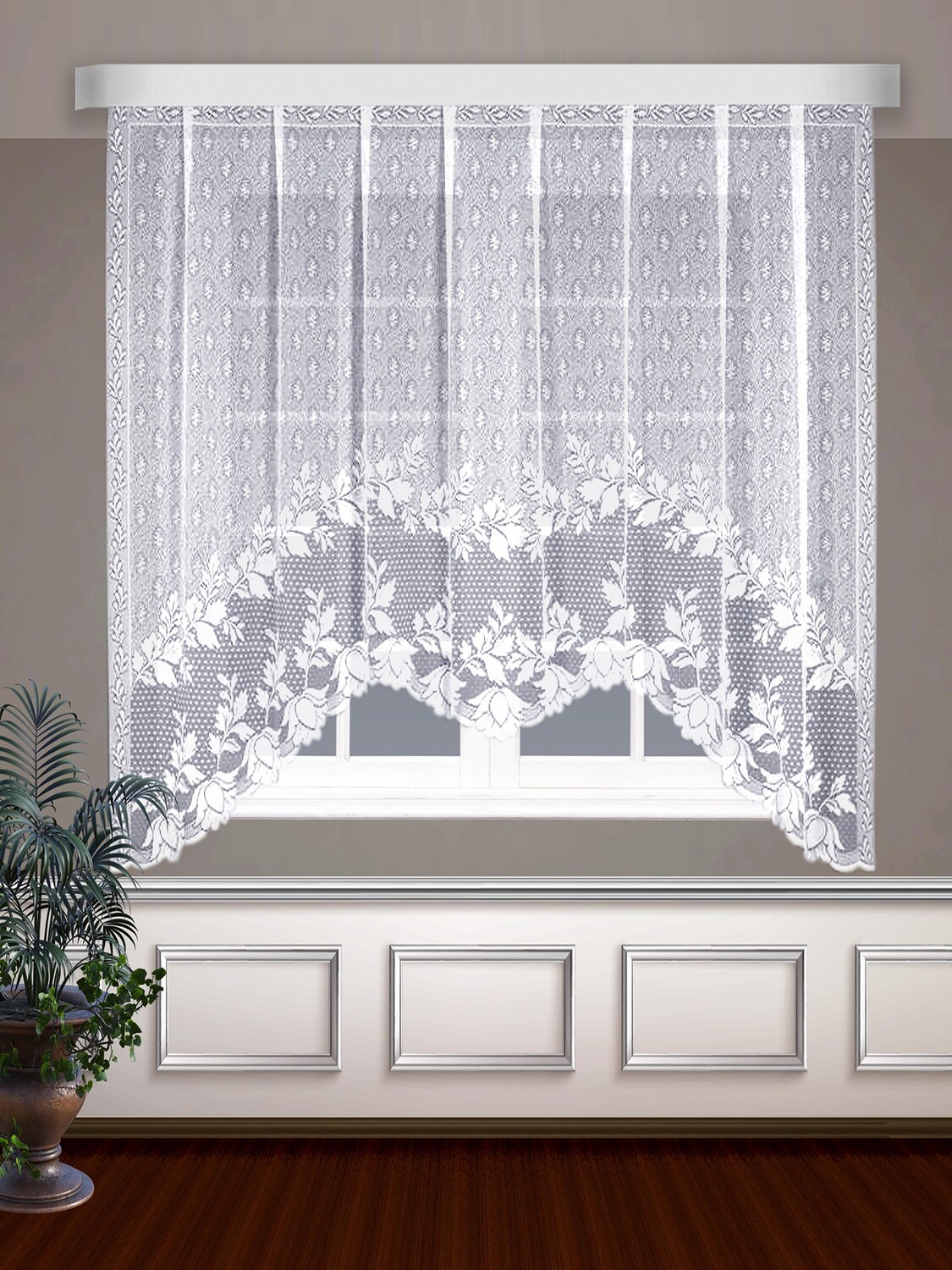 Классические шторы Merrilyn цвет: белый