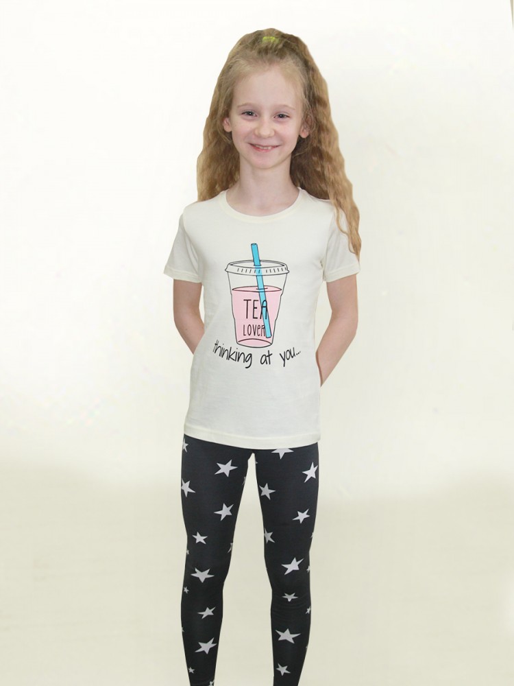 Детская футболка Selma Цвет: Молочный (10 лет), размер 10 лет rfy678046 Детская футболка Selma Цвет: Молочный (10 лет) - фото 1
