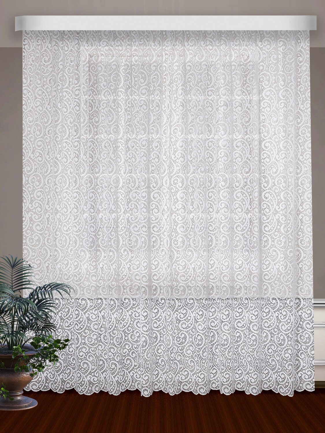 Классические шторы Kristine цвет: белый (300х250 см - 1 шт)