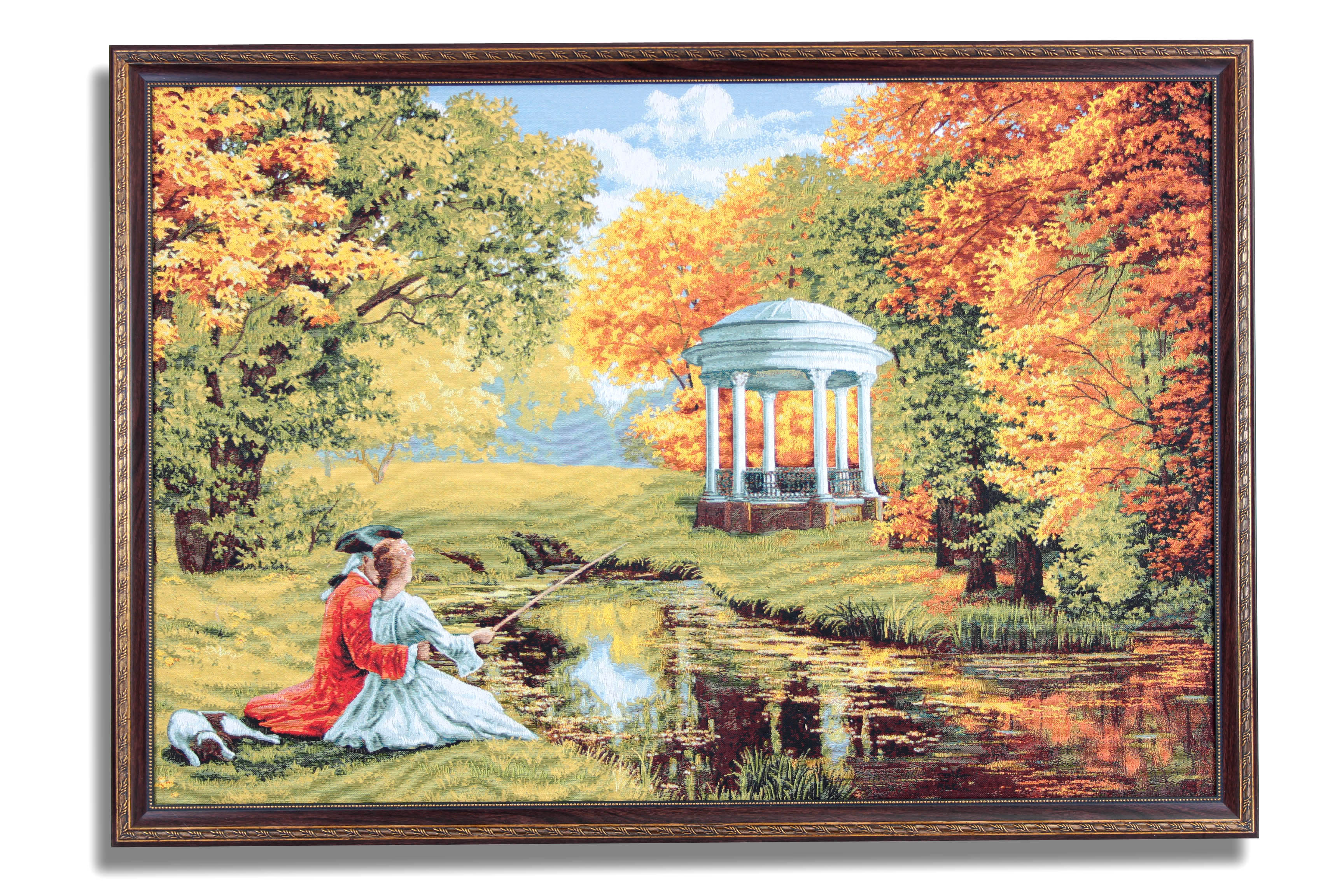 Картина Беседка (75х107 см), размер 75х107 см, цвет бежевый