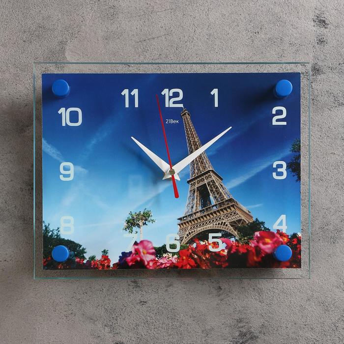 Часы Эйфелева башня (26х20х4 см) Рубин