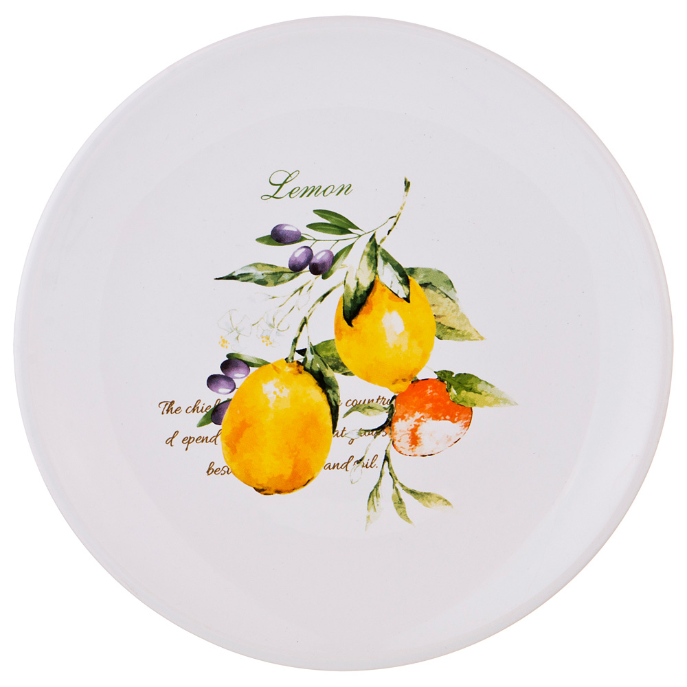 Тарелка Итальянские лимоны (20х20х2 см), размер 20х20х2 см lfr827848 Тарелка Итальянские лимоны (20х20х2 см) - фото 1
