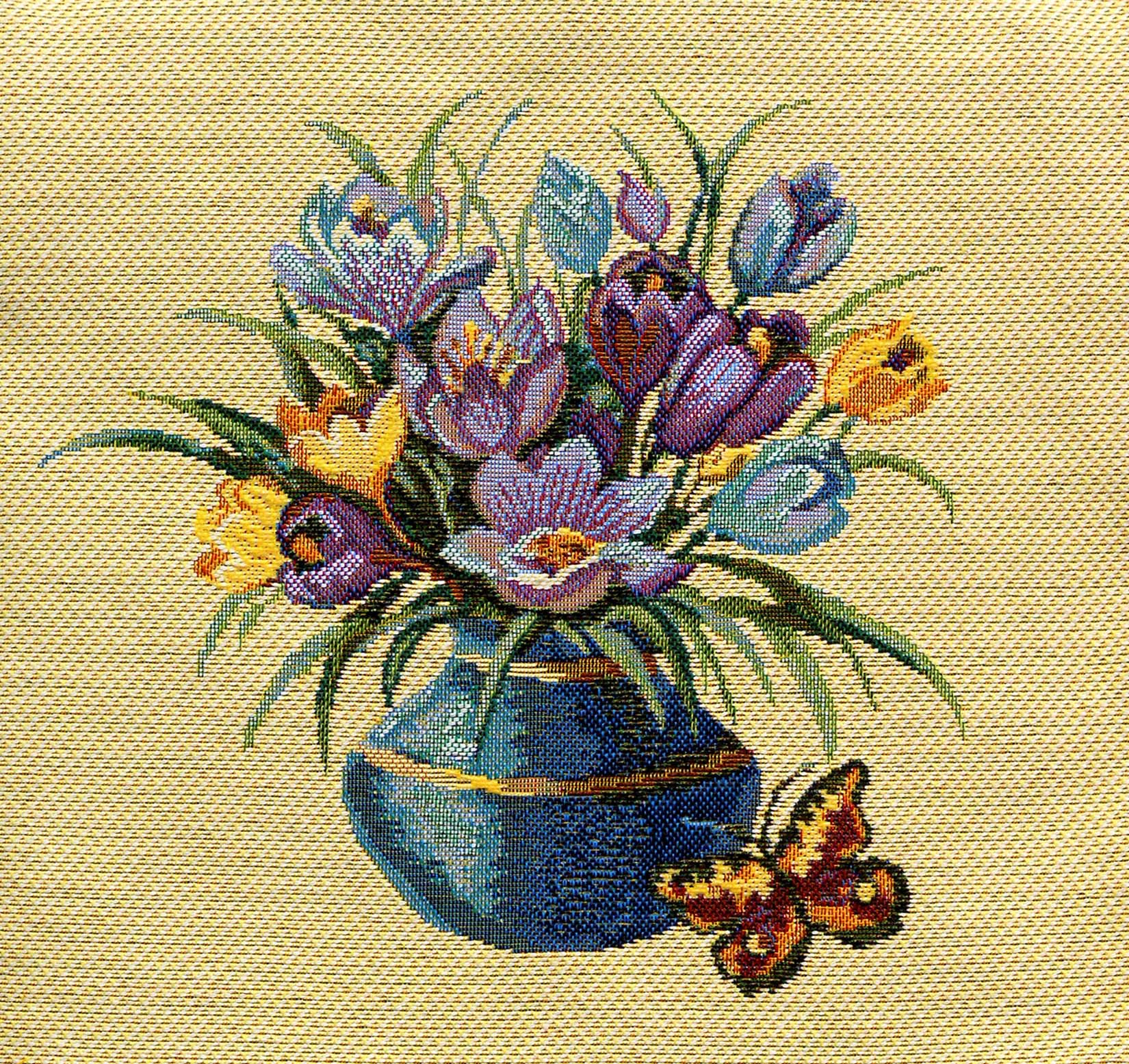 Картина Крокусы (33х33 см), размер 33х33 см, цвет бежевый