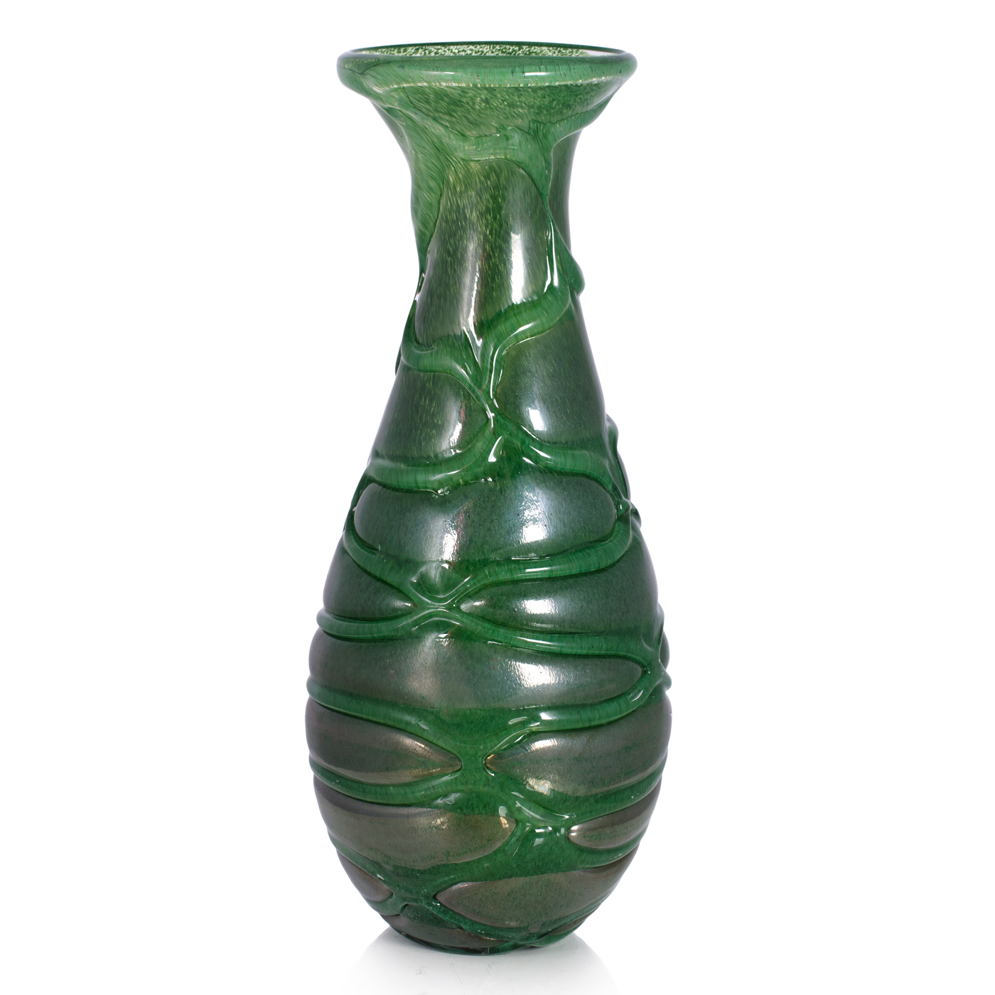 вазы из зеленого стекла для интерьера