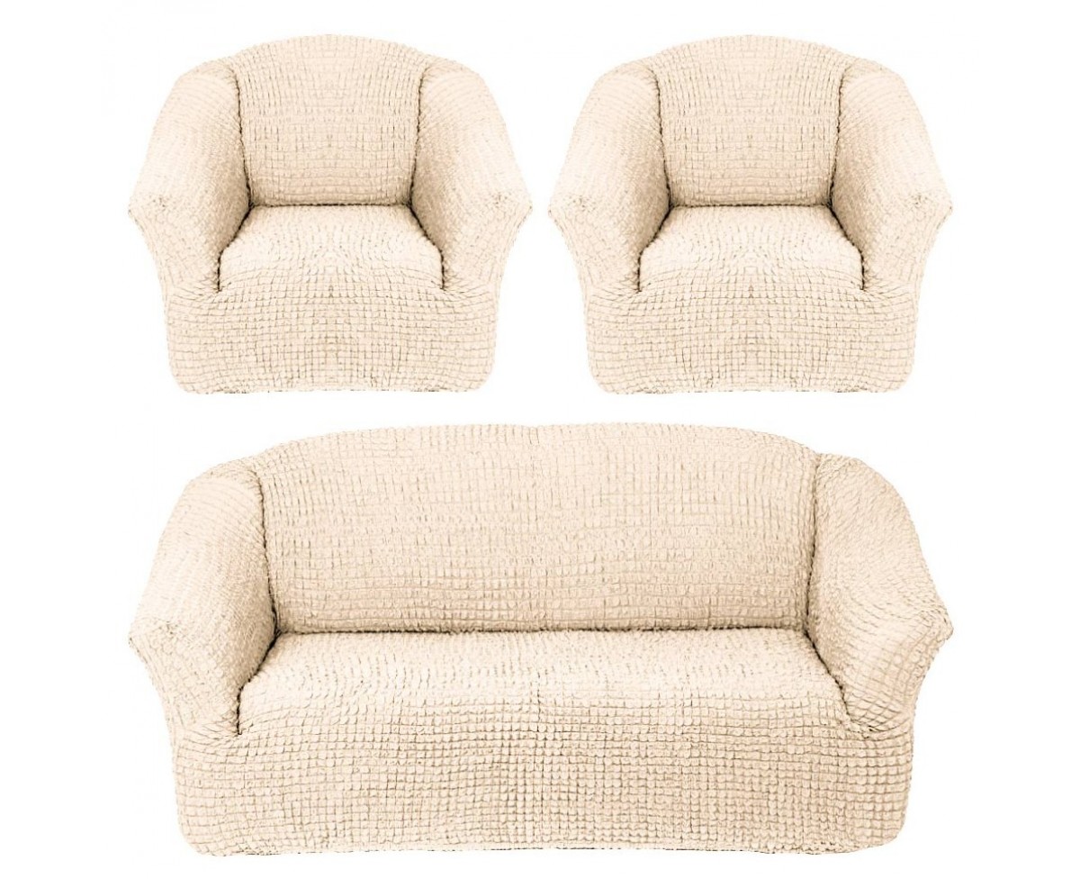 Чехлы на диван и 2 кресла без оборки