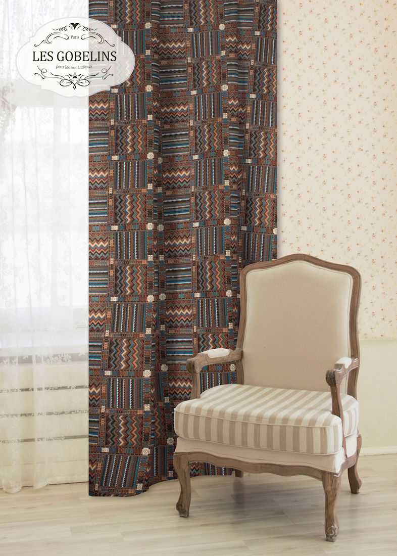 Классические шторы Mexique, цвет коричневый lns195756 - фото 1