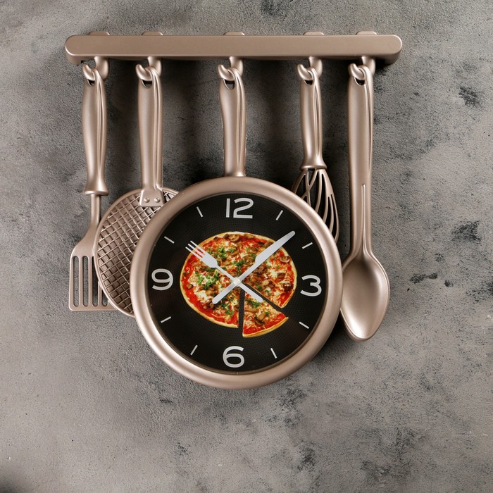 Часы Кухонная утварь (4х32х34 см), размер 4х32х34 см
