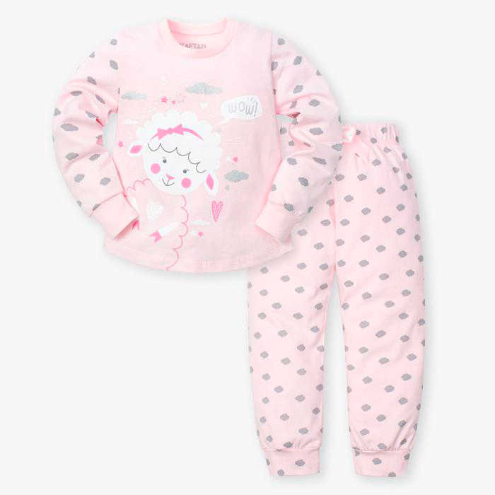 Пижама детская Барашек (3-4 года), размер 3-4 года, цвет розовый