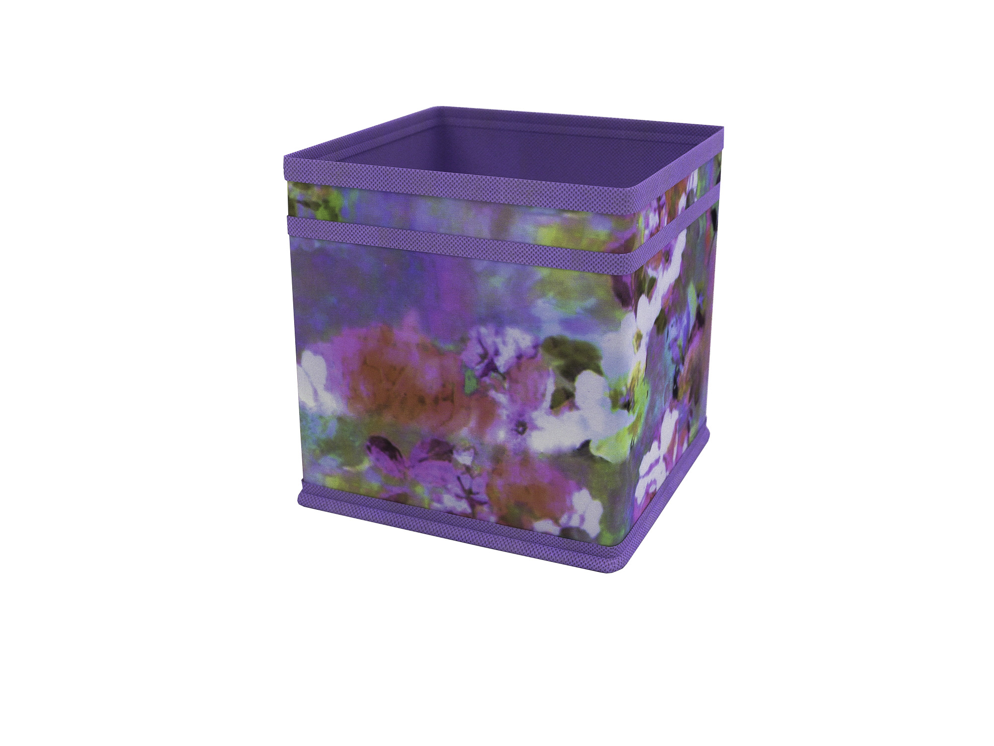 Коробка Акварель (17х17х17 см), размер 17х17х17 см, цвет сиреневый