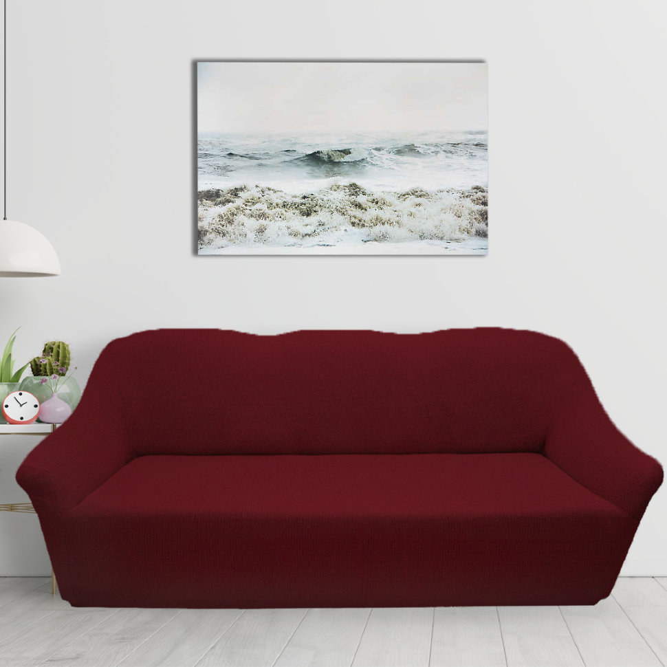 Чехол для мебели Ohndrea Цвет: Бордовый (Трехместный), размер Без наволочек kks712257 Чехол для мебели Ohndrea Цвет: Бордовый (Трехместный) - фото 1