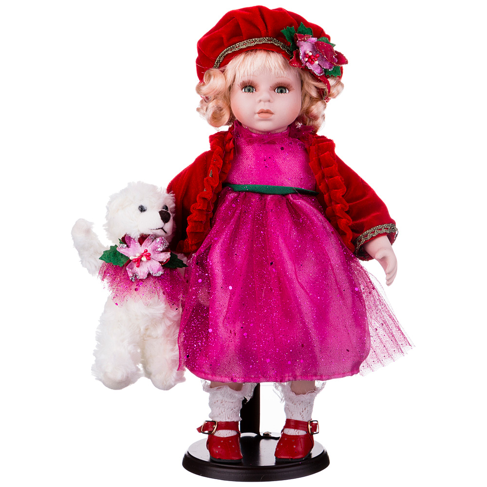 Интерьерная игрушка Alby (36 см), размер 36 см, цвет бордовый