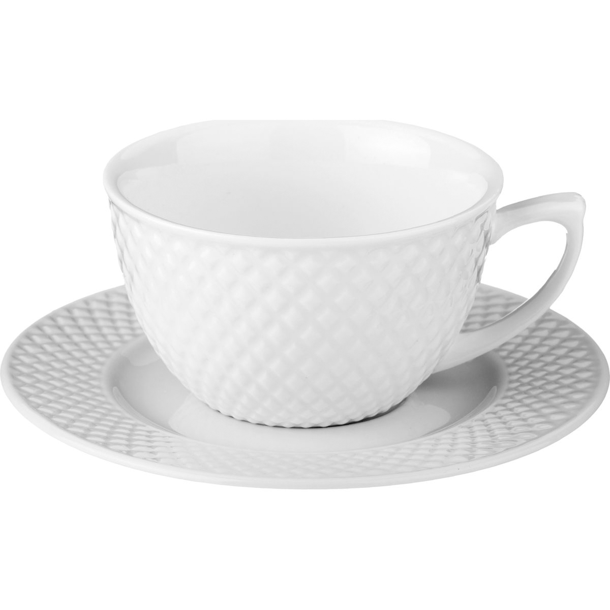 Чайный набор Диаманд (220 мл), размер 220 мл, цвет белый lfr391621 Чайный набор Диаманд (220 мл) - фото 1