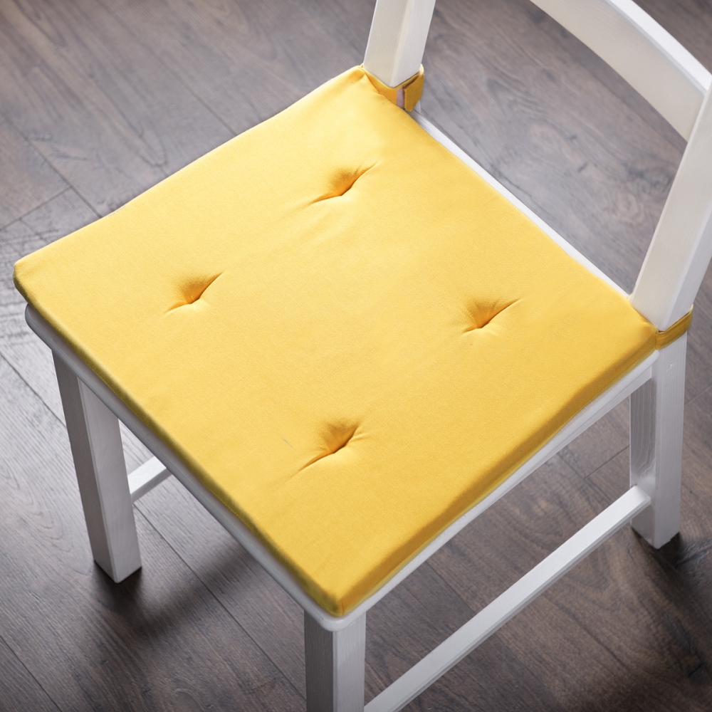 Подушка на стул Billi Цвет: Желтый (37х42 (2 шт)), размер 37х42 (2 шт) pas575734 Подушка на стул Billi Цвет: Желтый (37х42 (2 шт)) - фото 1