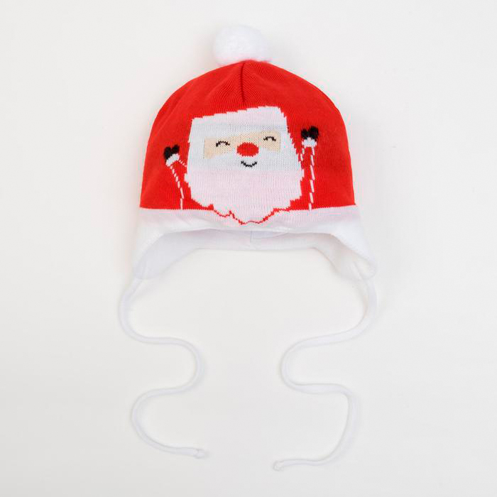 Шапка детская Костюм Деда Мороза (6-9 мес), размер 6-9 мес, цвет белый ros419649 Шапка детская Костюм Деда Мороза (6-9 мес) - фото 1
