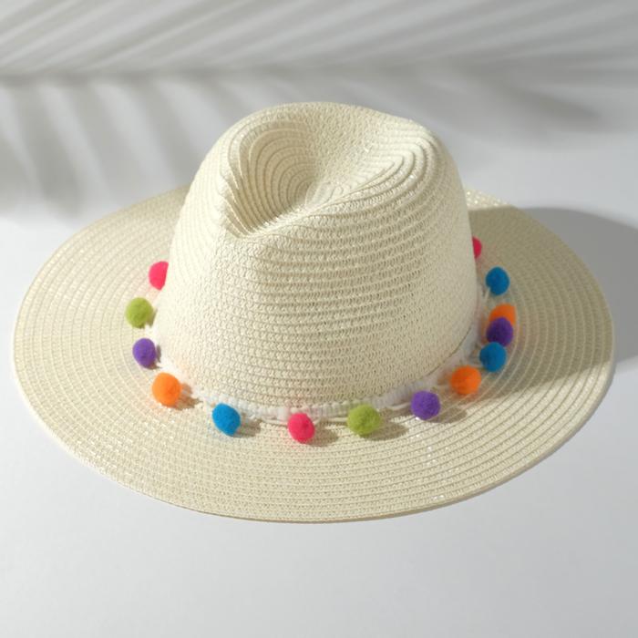 Шляпа женская Dishan Цвет: Белый (Размер 54-56)