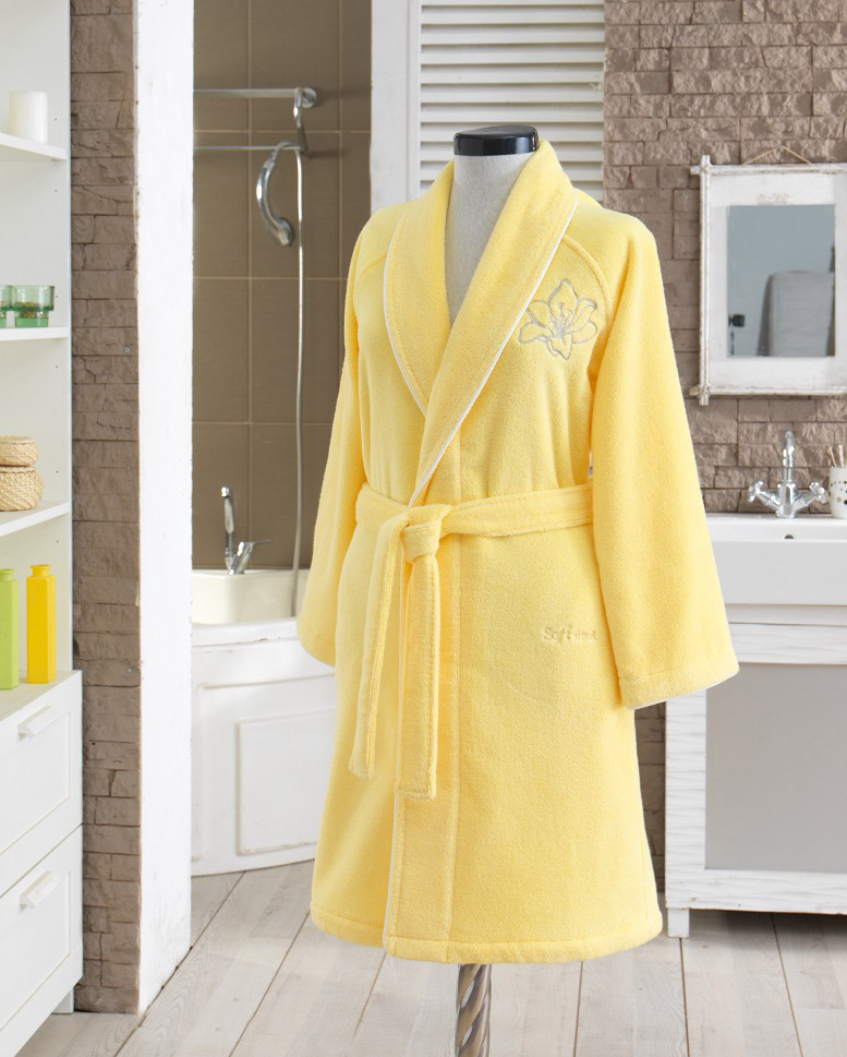 Банный халат Melody Цвет: Ярко-Желтый (L), размер L sfc669755 Банный халат Melody Цвет: Ярко-Желтый (L) - фото 1