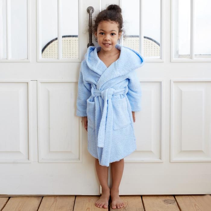 Детский банный халат Ami цвет: голубой (7 лет), размер 7 лет eiy805310 Детский банный халат Ami цвет: голубой (7 лет) - фото 1