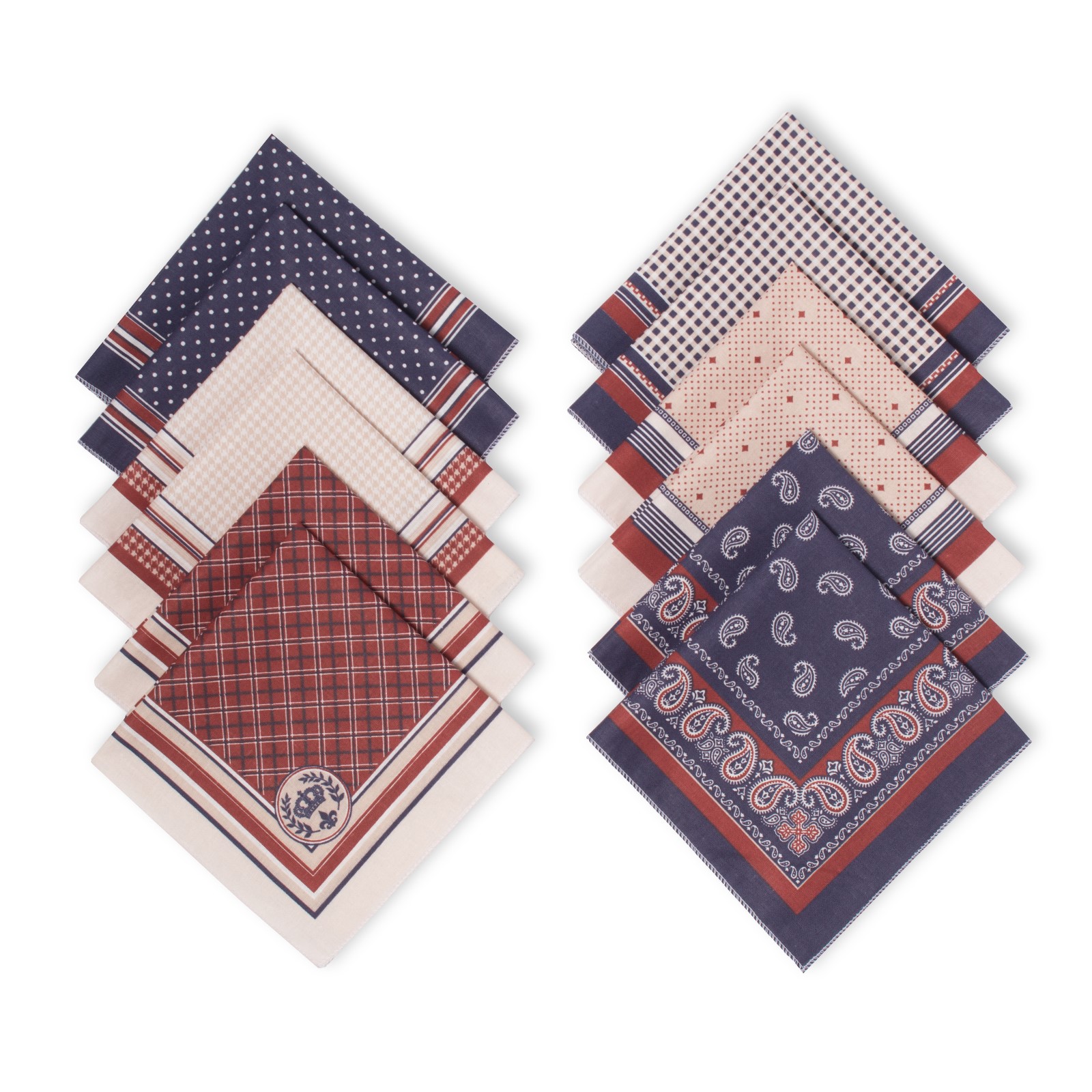 Набор носовых платков Grayson Цвет: В Ассортименте (30х30 см - 12 шт), размер 30х30 см - 12 шт