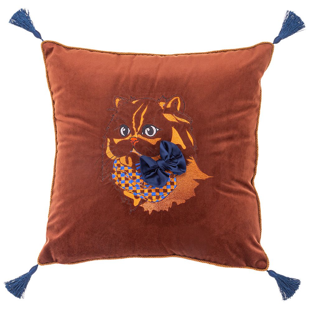 Декоративная подушка Кот цвет: коричневый (45х45 (1 шт)), размер 45х45 (1 шт)