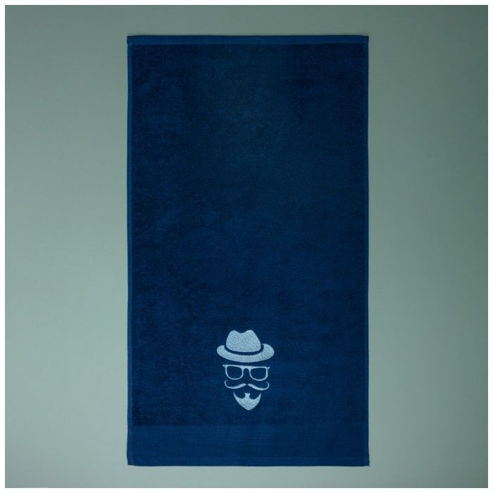 Полотенце Хипстер цвет: синий (50х90 см), размер 50х90 см