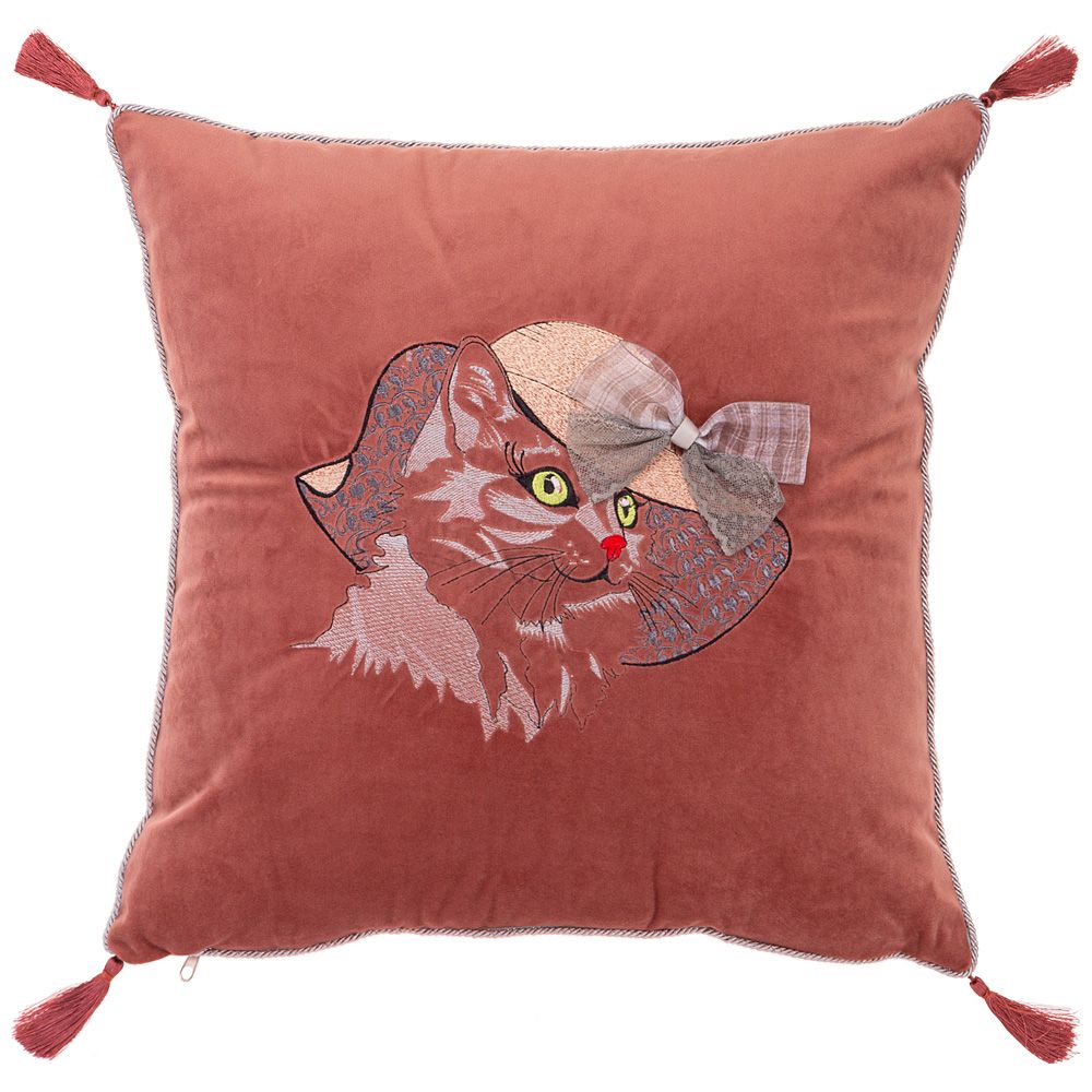 Декоративная подушка Незнакомка цвет: пепельно-розовый (45х45 (1 шт)), размер 45х45 (1 шт)