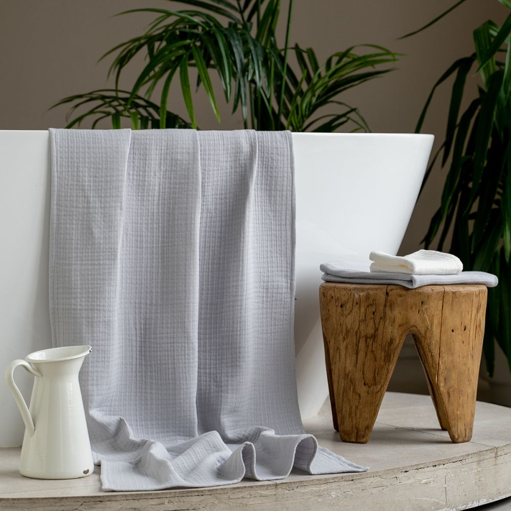 Полотенце Шифу цвет: светло-серый (70х140 см), размер 70х140 см