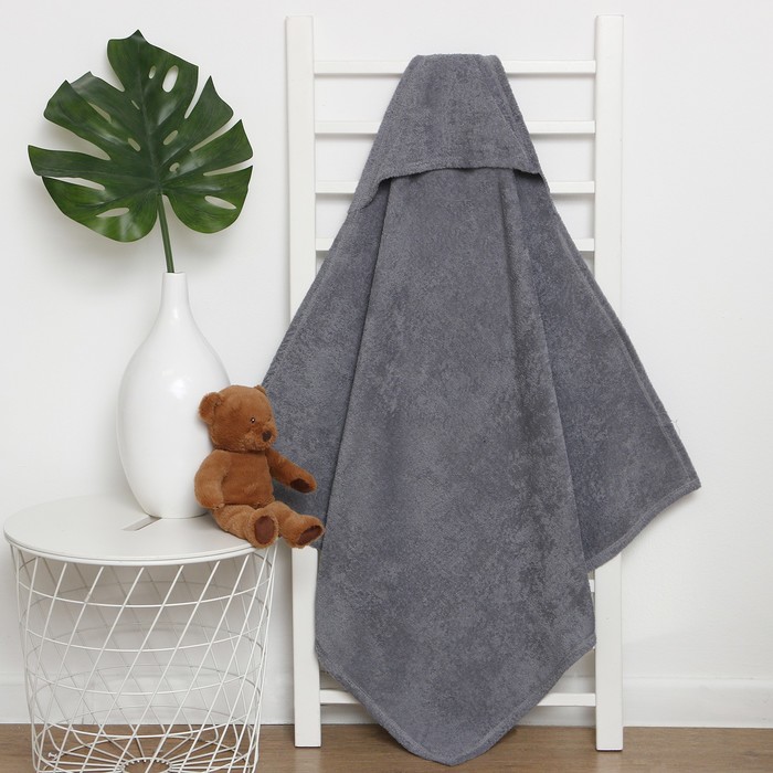 Детское полотенце Крошка Я цвет: серый (85х85 см), размер 85х85 см