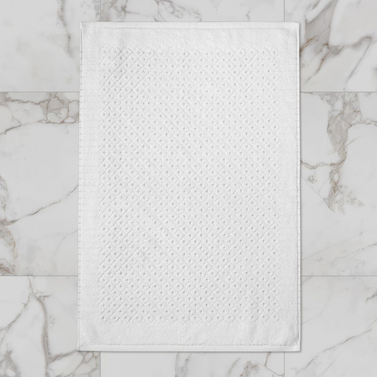 Коврик для ванной Эколайн цвет: белый (50х70 см), размер 50х70 см