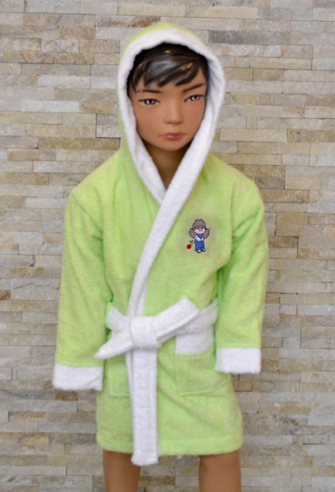 Детский банный халат Maryvonne Цвет: Зеленый (8 лет), размер 8 лет lvl669616 Детский банный халат Maryvonne Цвет: Зеленый (8 лет) - фото 1