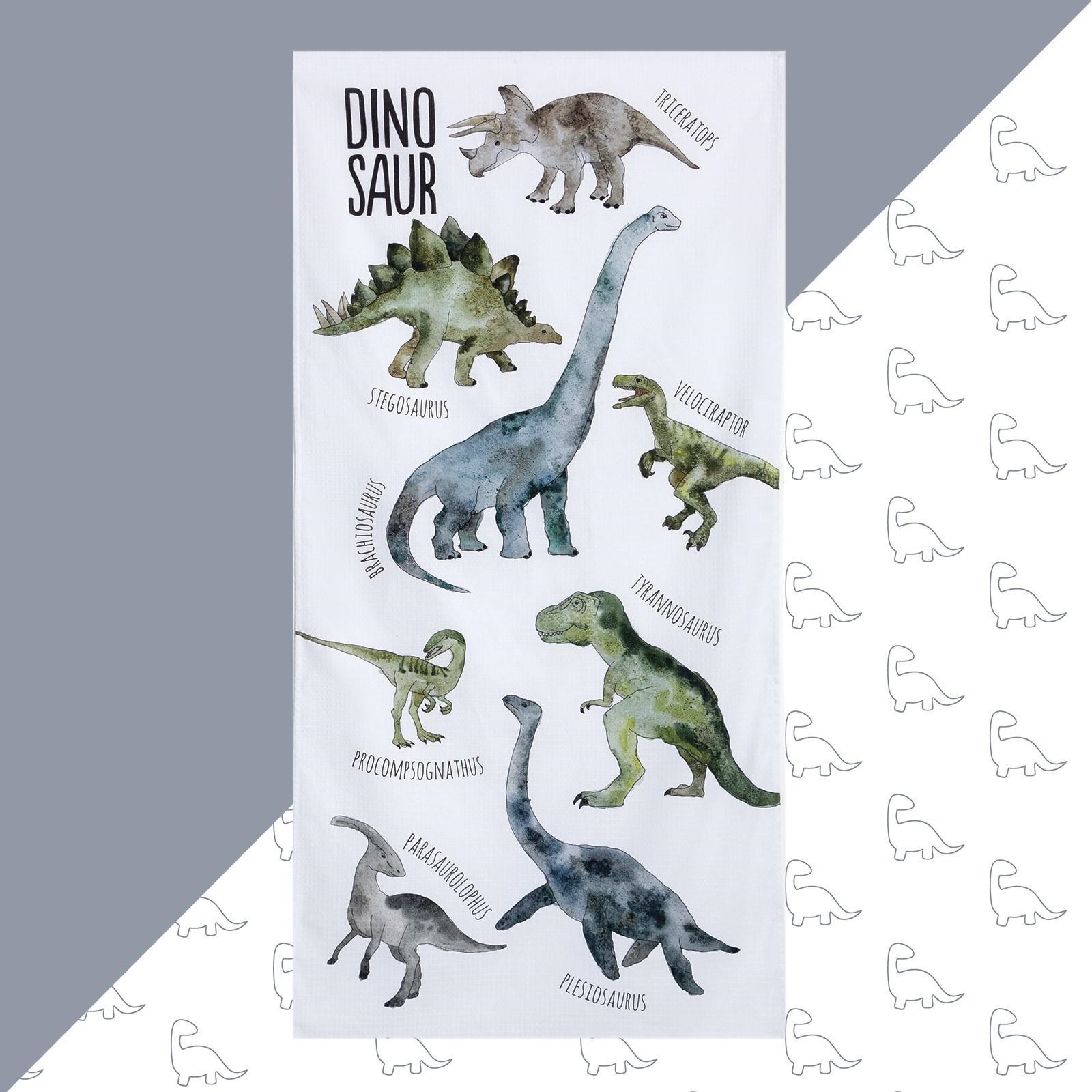 Детское полотенце Dinosaur цвет: светло-серый (70х140 см), размер 70х140 см
