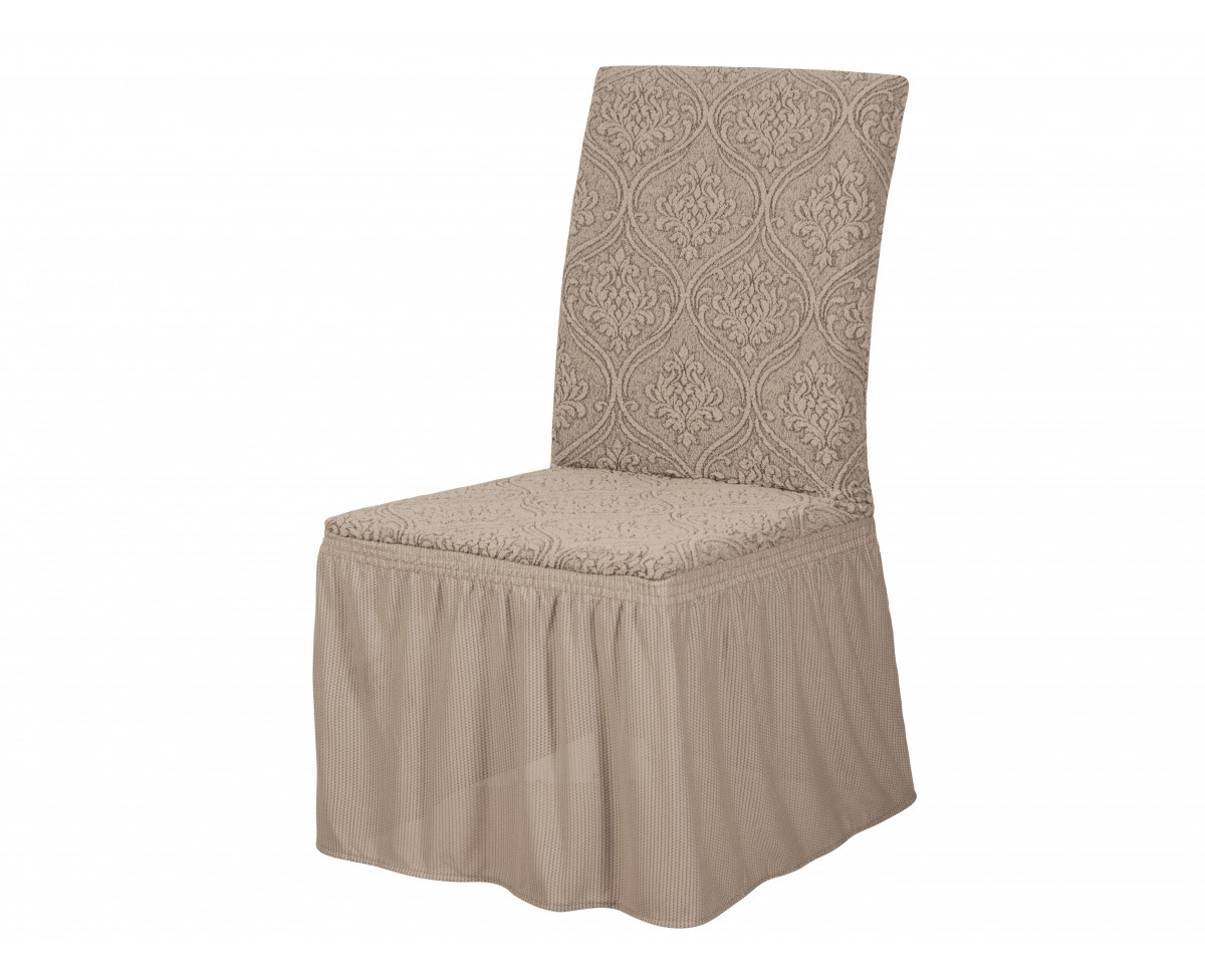 Чехол на стул Clara Цвет: Капучино (Одноместный), размер Без наволочек kks675775 Чехол на стул Clara Цвет: Капучино (Одноместный) - фото 1