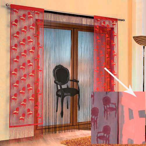 Шторы Wisan, Нитяные шторы Ome цвет: розовый (150х250 см - 1 шт), Польша, Кисея  - Купить