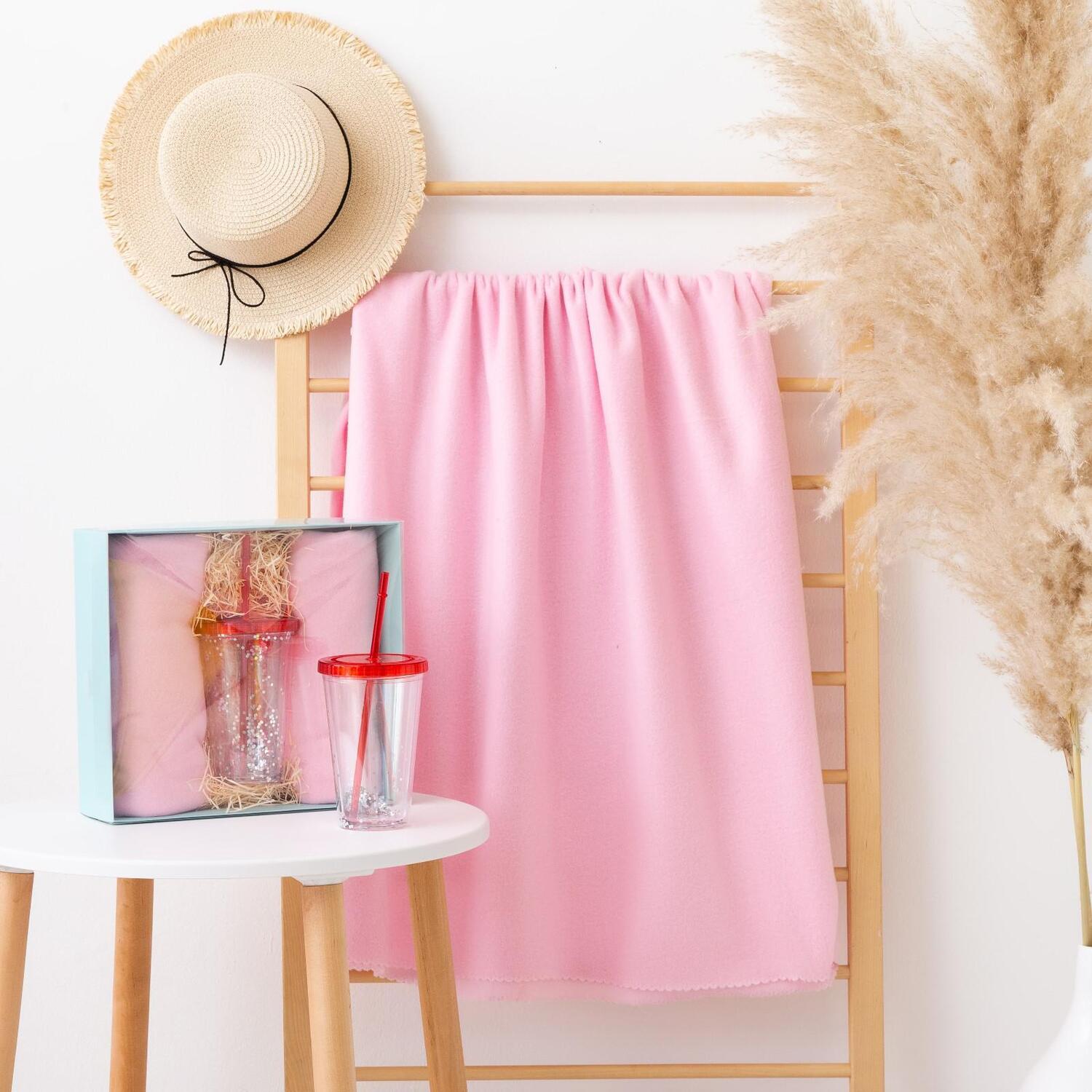 Подарочный набор Уют цвет: розовый (130х150 см), размер 130х150 см