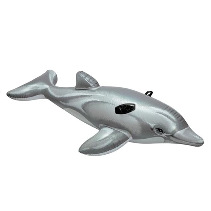 Игрушка для плавания надувная Дельфин (66х175 см), размер 66х175 см, цвет серый
